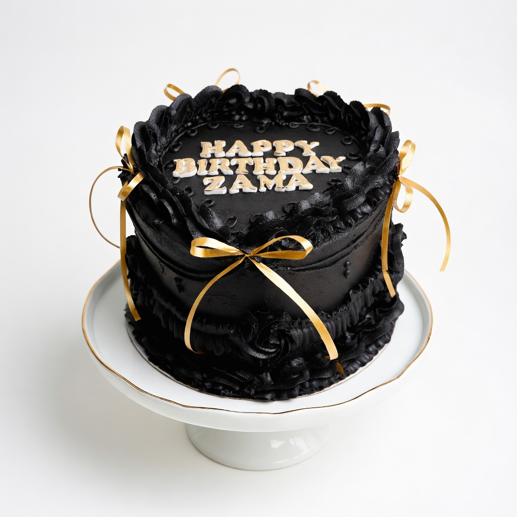 Black & Gold Vintage Cake