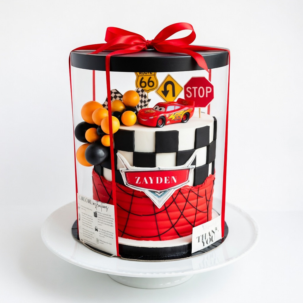Racing Cars Gift Cake
