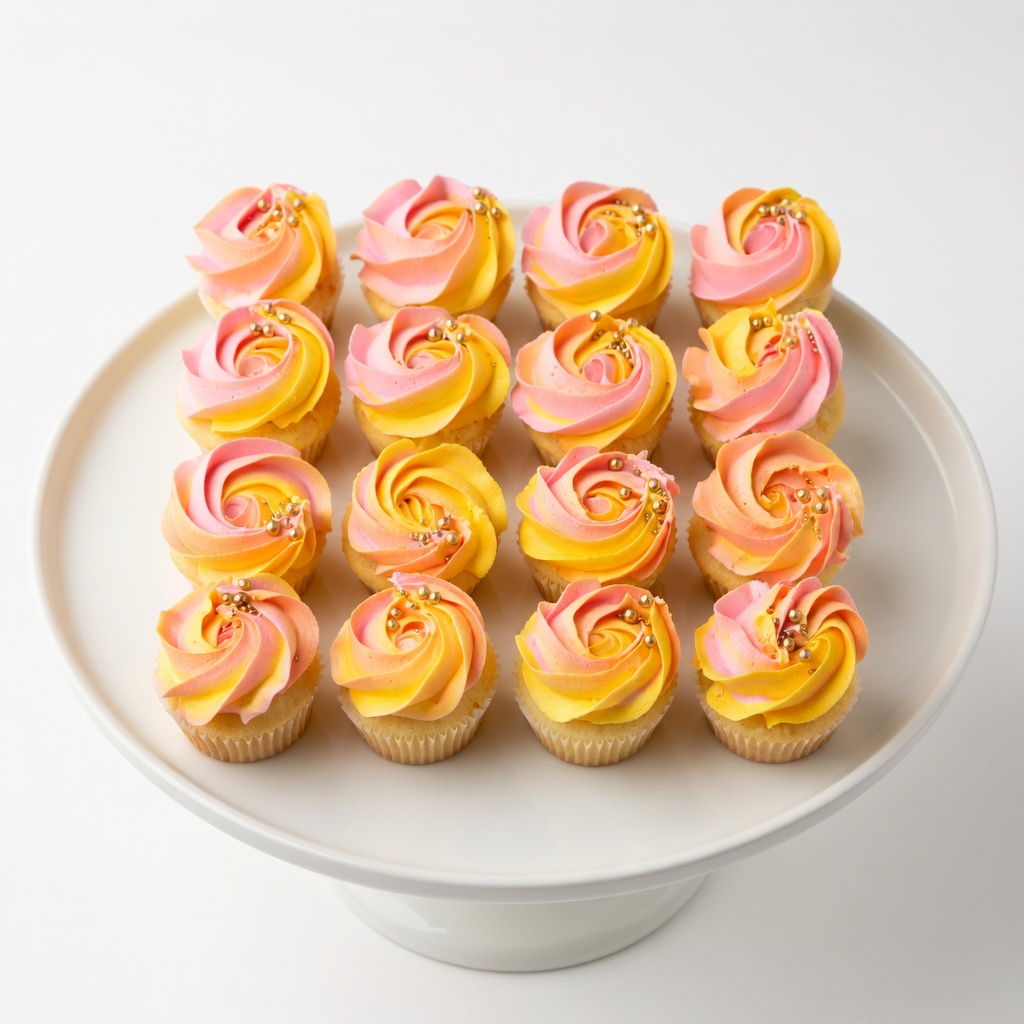 Sunset Swirl Cupcakes