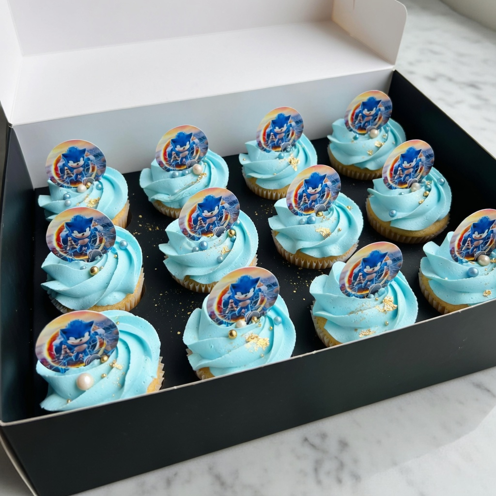 Blue Swirl Cupcake Dozen