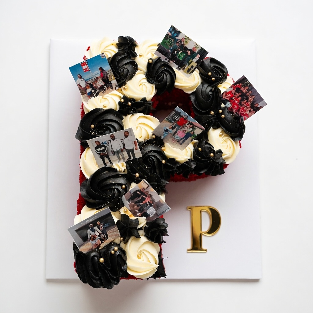 Letter Photo Memory Cake