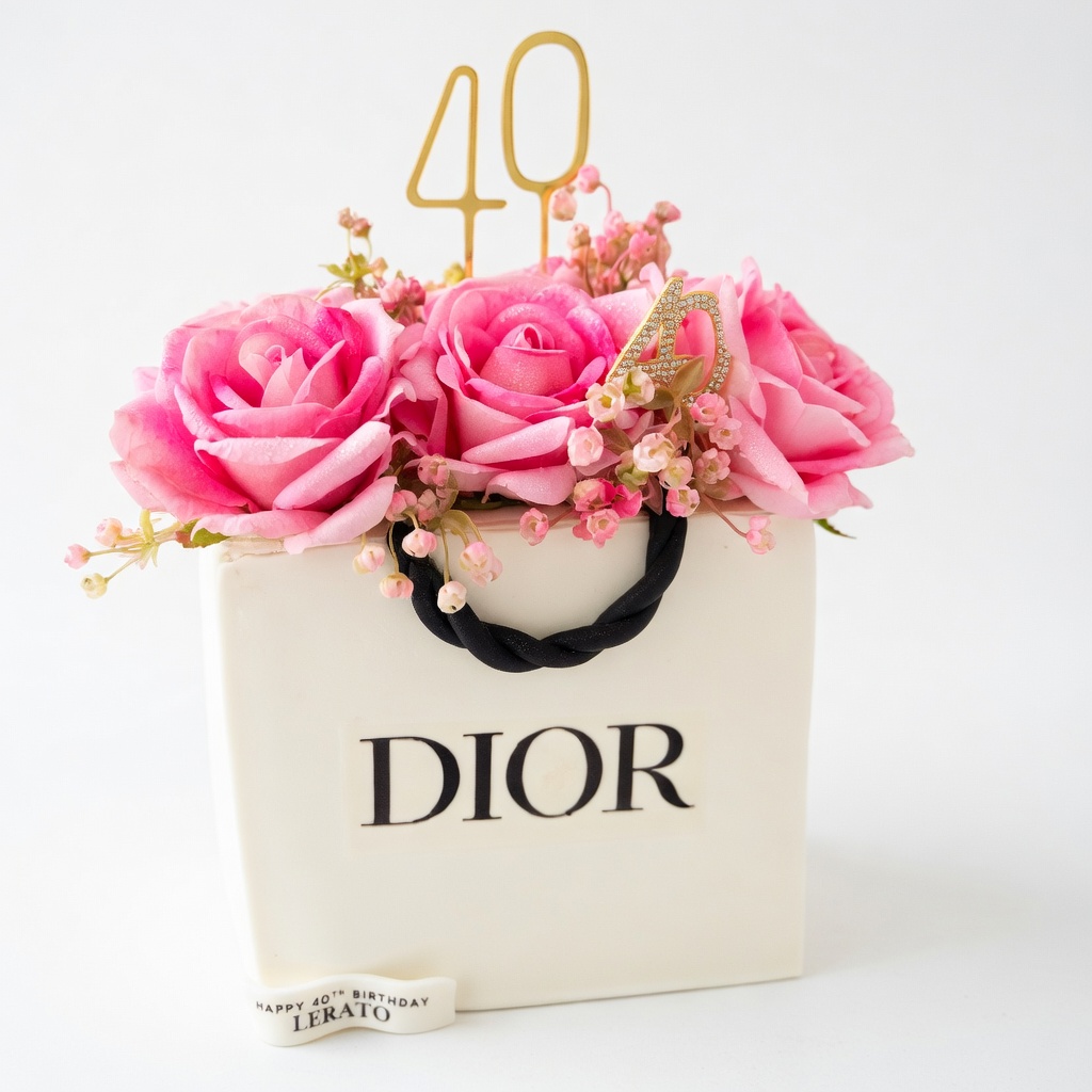 Dior Shopping Bag Cake